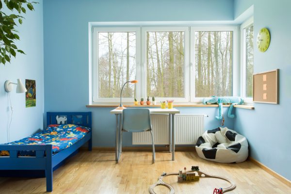 Ball shape sofa in boy toddler room